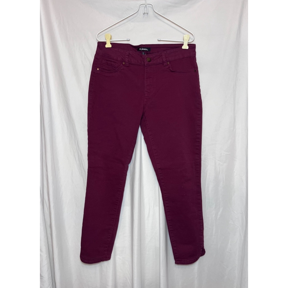 d. jeans Women's Skinny Jeans in Burgundy